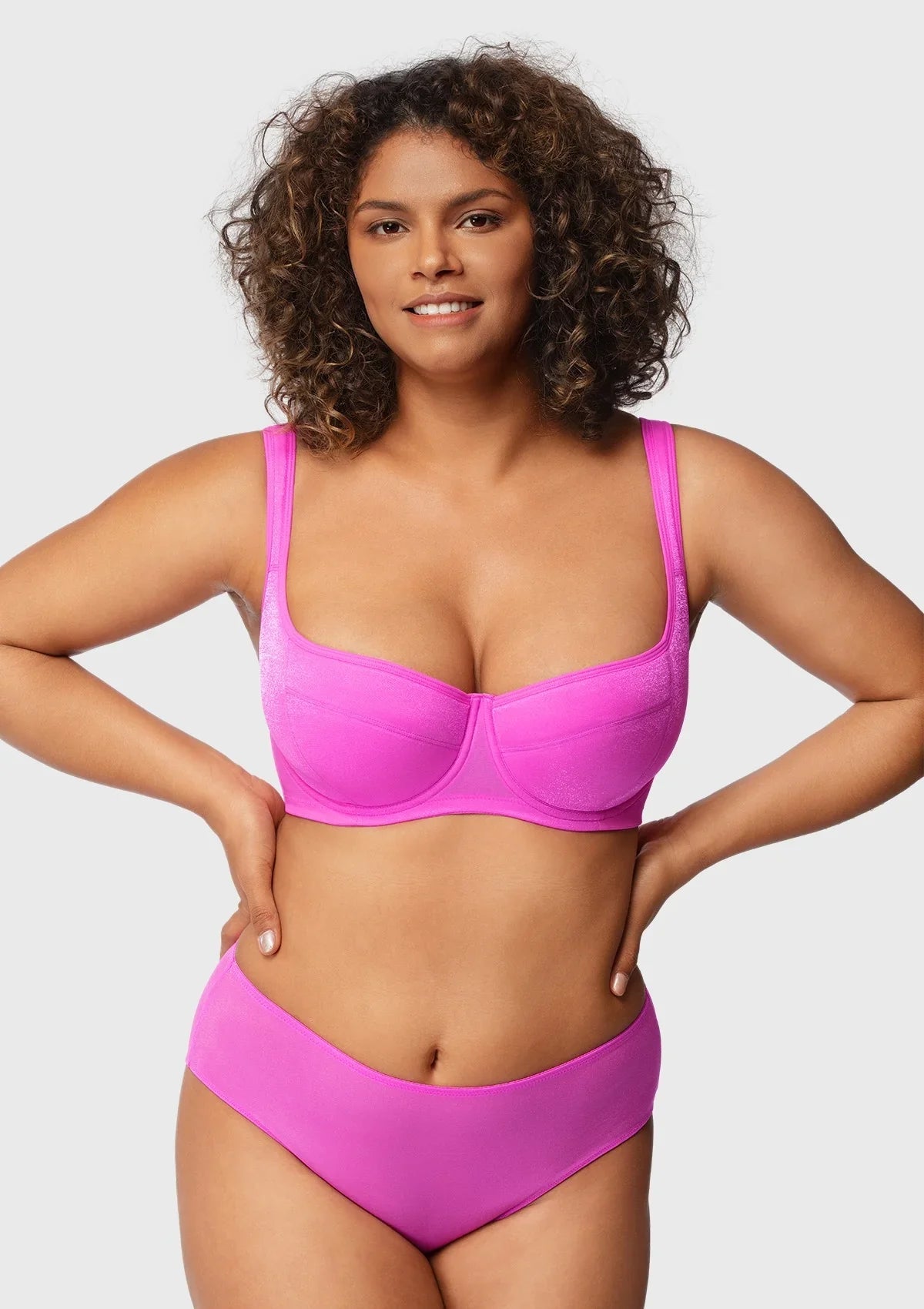Starry Night Lightly Lined Lightly Padded Plus Size Balconette Bra