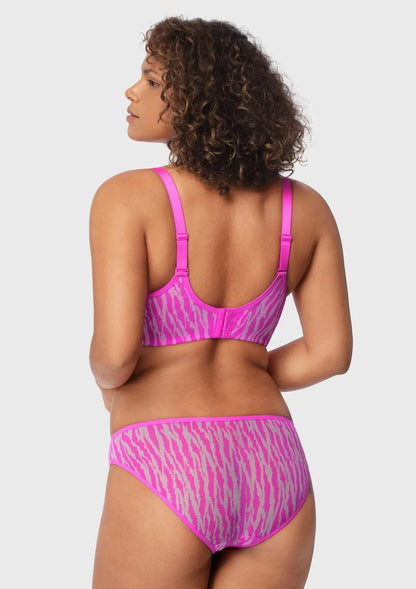 Zebra Wild Unlined Underwire Mesh Bra