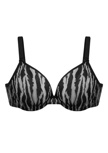 Zebra Wild Unlined Underwire Mesh Bra