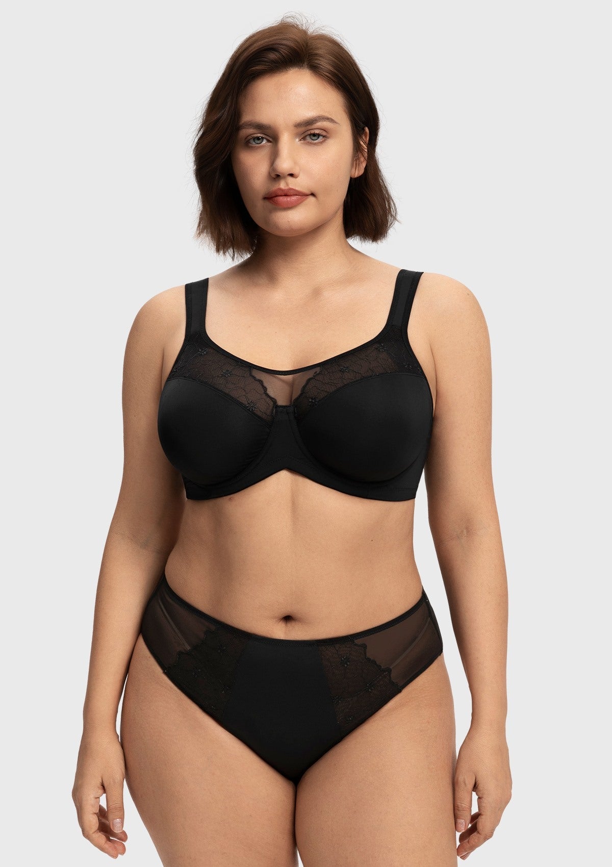Dahlia Embroidered Lace Full Coverage Unlined Bra
