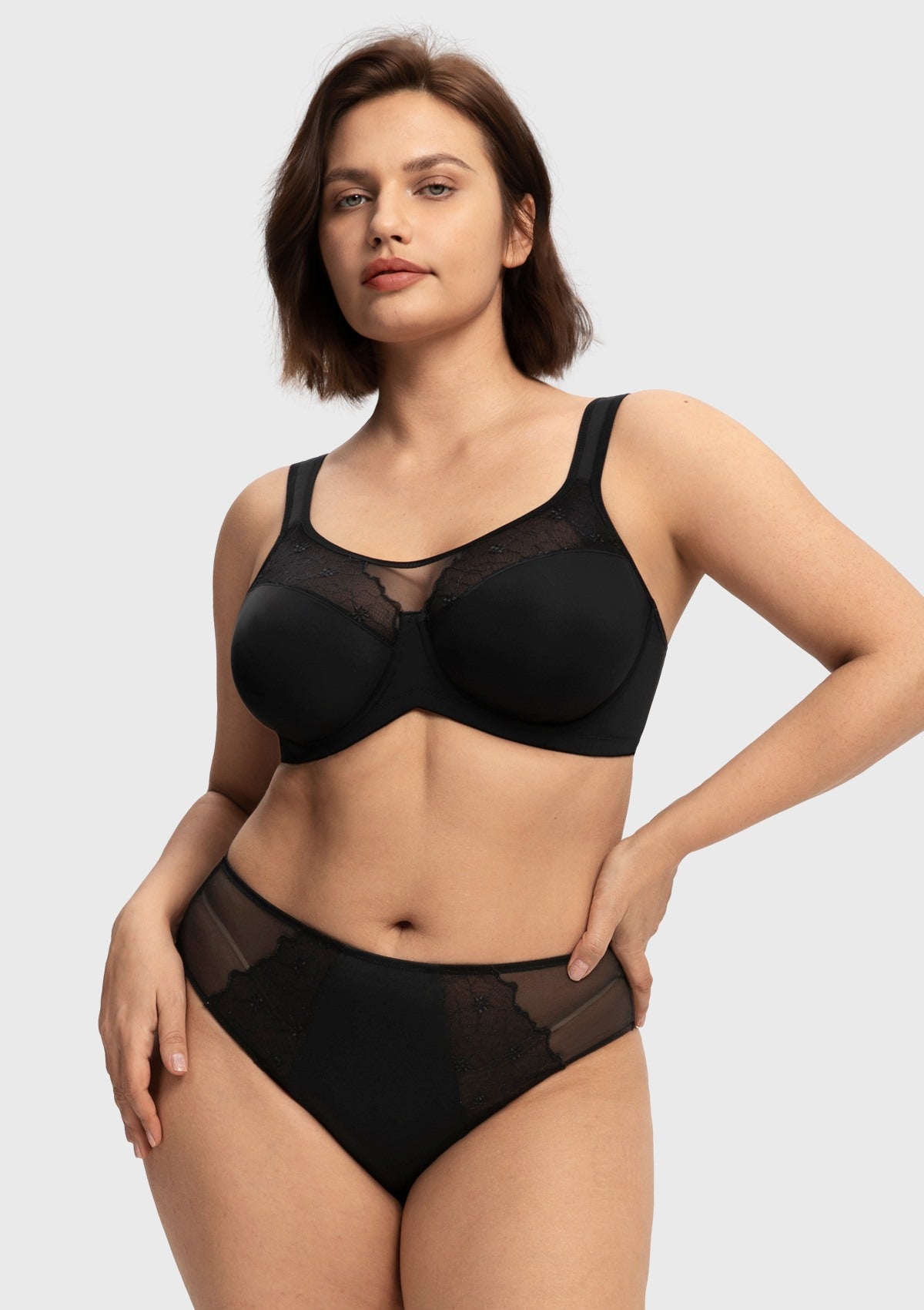 Dahlia Embroidered Lace Full Coverage Unlined Bra