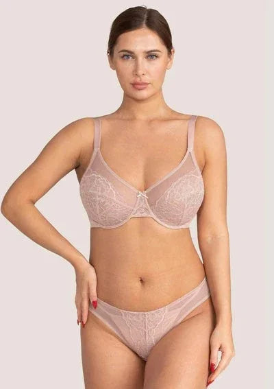 Enchante Lace Unlined Full Coverage Underwire Bra
