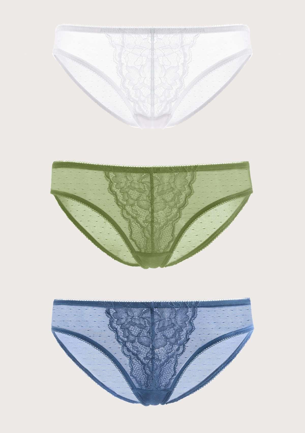Enchante Lace Bikini Panties 3 Pack