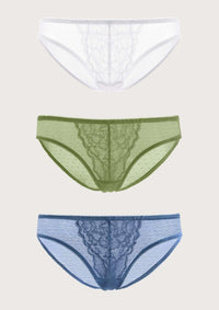 Denim Blue+White+Green