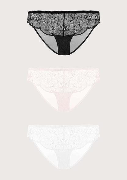 HSIA Blossom Lace Bikini Underwears 3 Pack