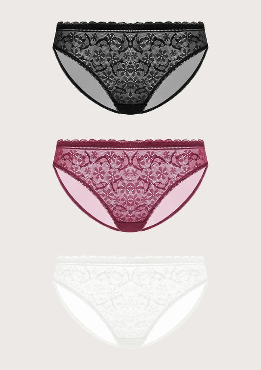 Anemone Lace Dolphin Panties 3 Pack