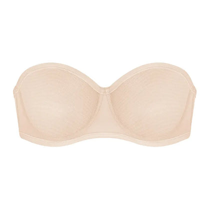 Leopard Unlined Strapless Minimizer Bra
