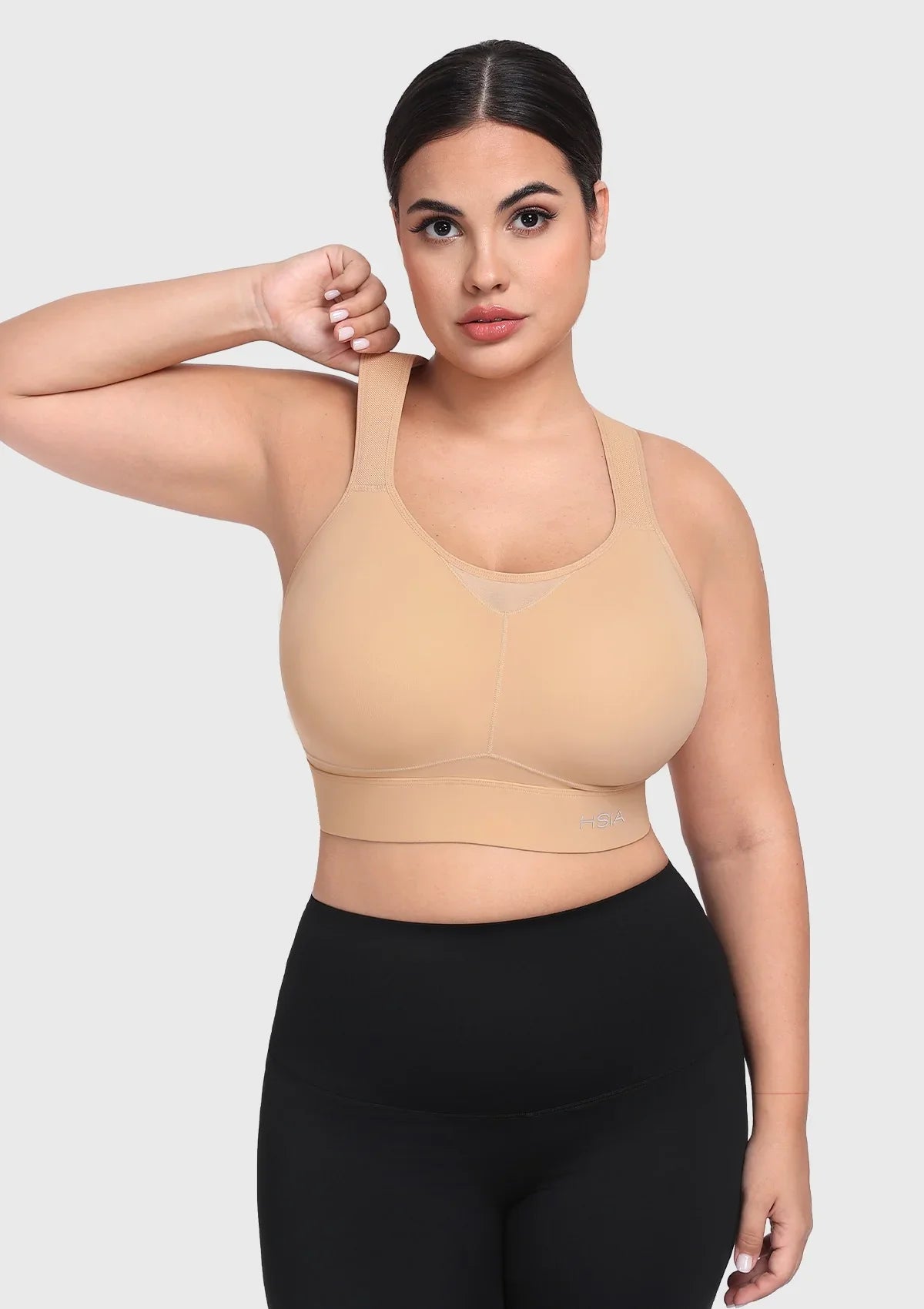 HSIA FlexCore High Impact Racerback Sports Bra Adjustable Support Full Coverage Fit