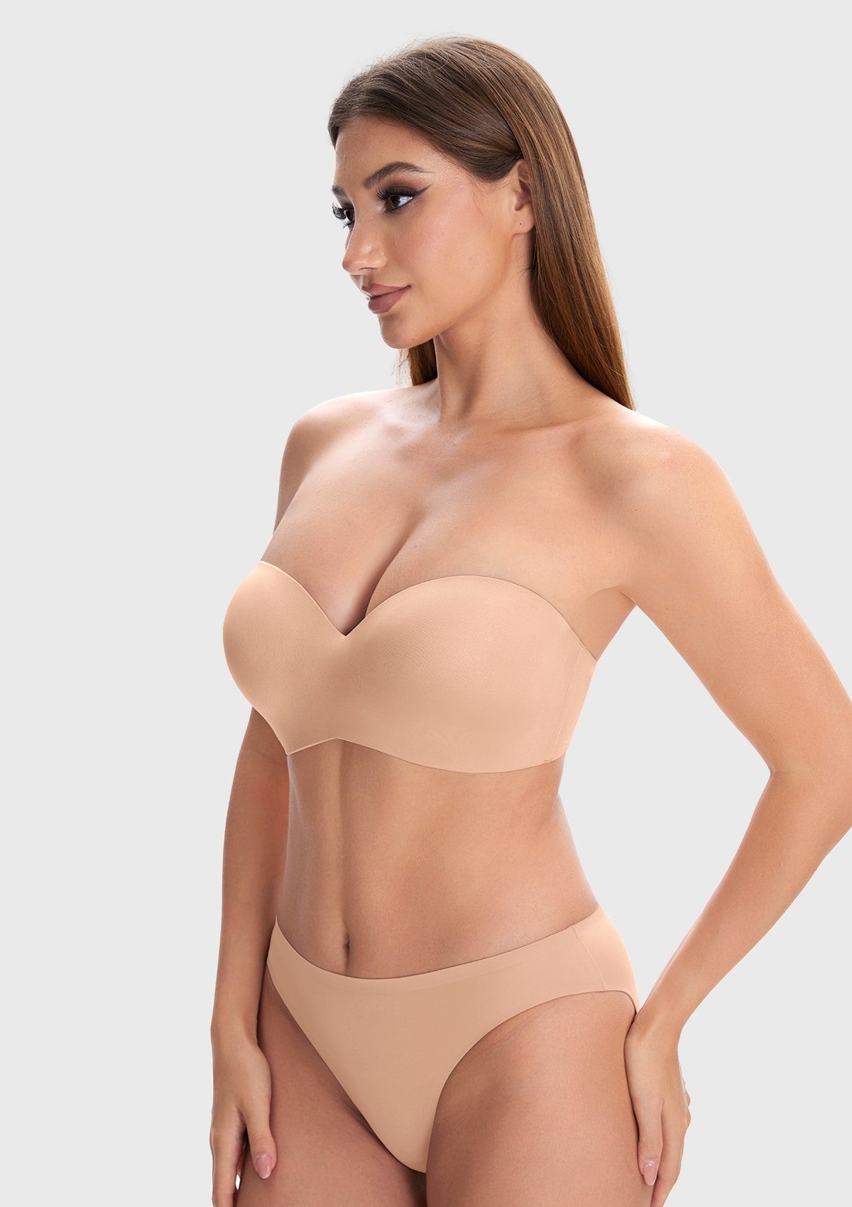 Breya Silicone-Free Seamless Push Up Strapless Bra
