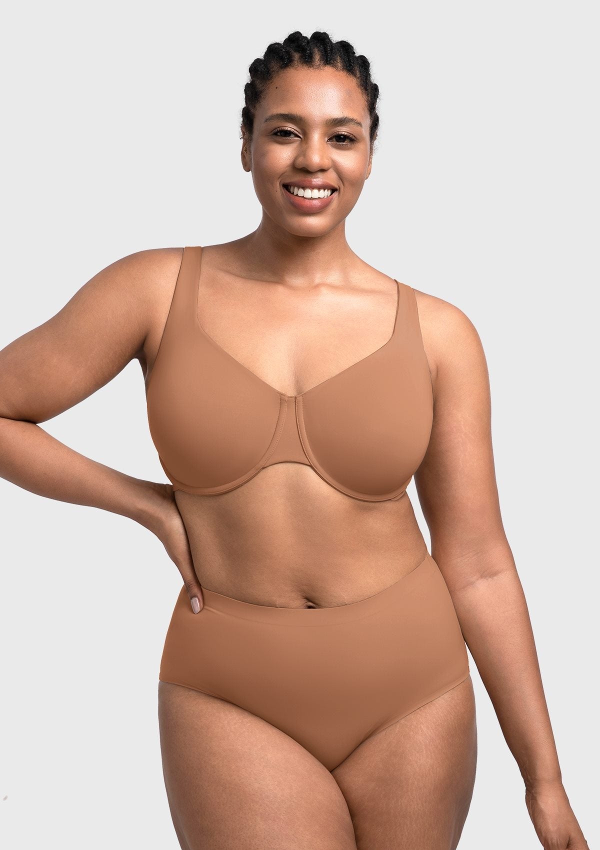 Full Coverage Plus Size T-Shirt Bra with Silky Satin Feel