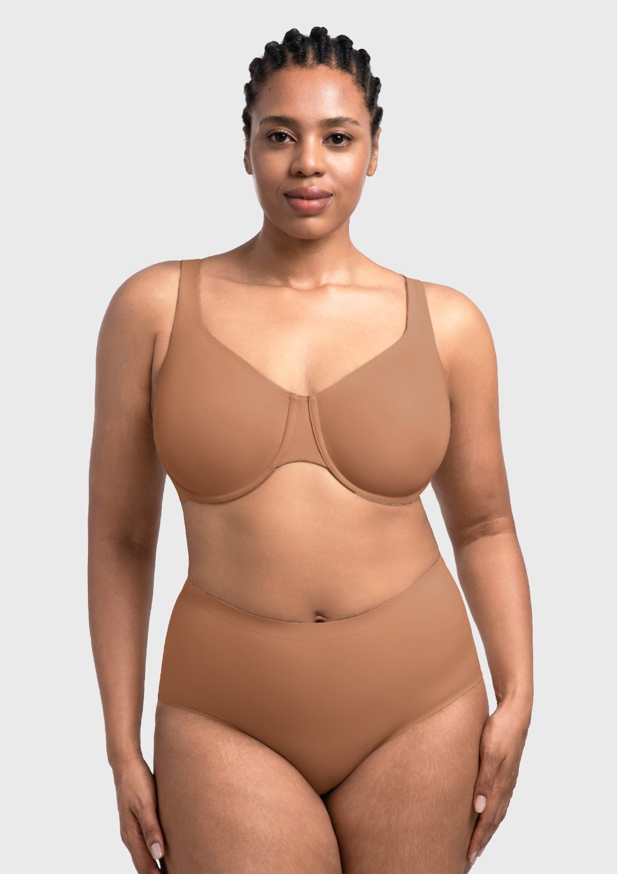Full Coverage Plus Size T-Shirt Bra with Silky Satin Feel