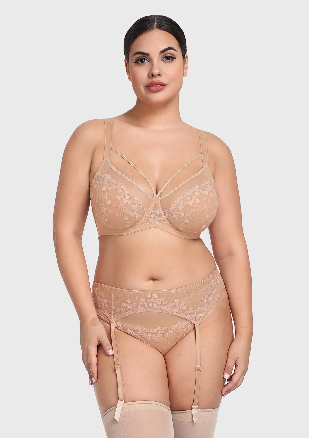 HSIA Renna Holiday Edit Embroidery Pink Lace Underwire Bra