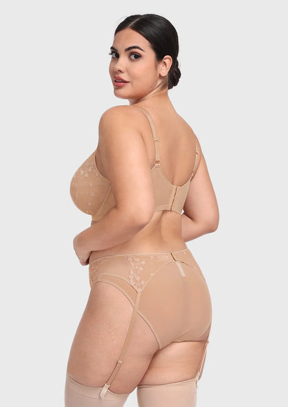 HSIA Renna Holiday Embroidered Pink Mesh Brief Underwear