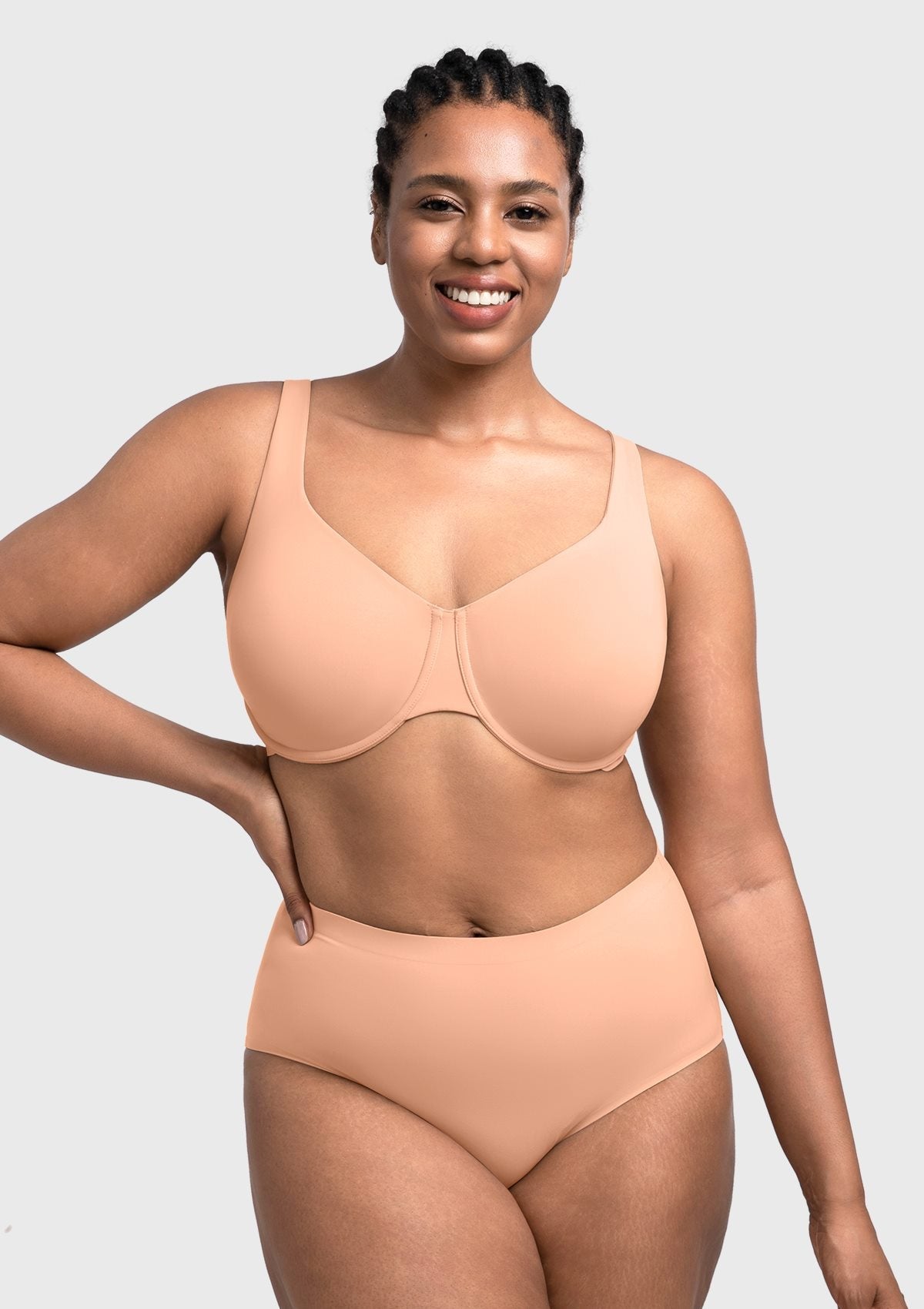 Full Coverage Plus Size T-Shirt Bra with Silky Satin Feel