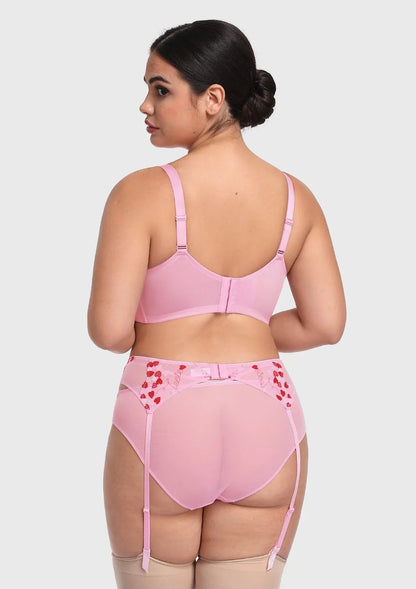 HSIA Renna Holiday Edit Embroidery Pink Lace Underwire Bra
