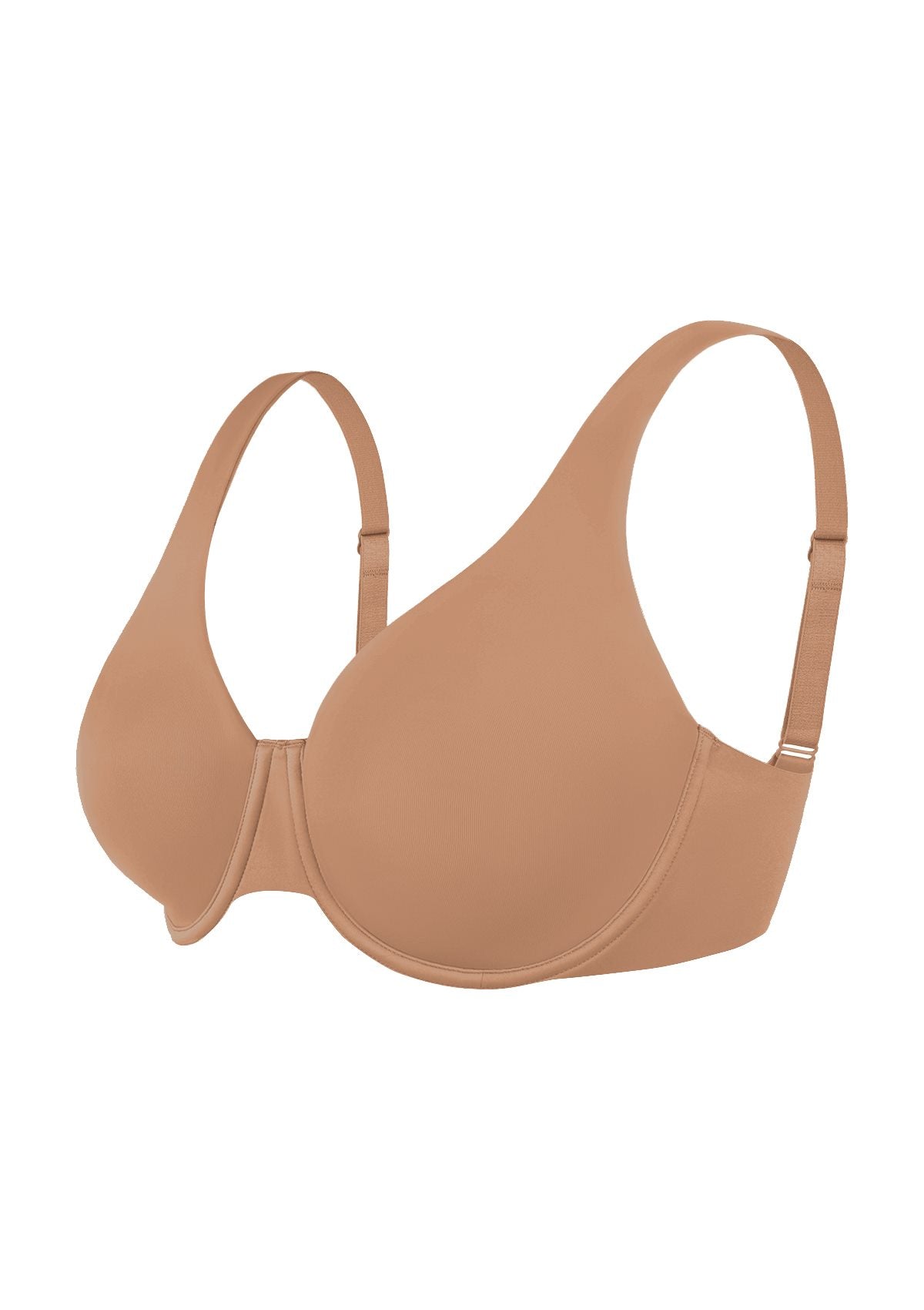 Full Coverage Plus Size T-Shirt Bra with Silky Satin Feel