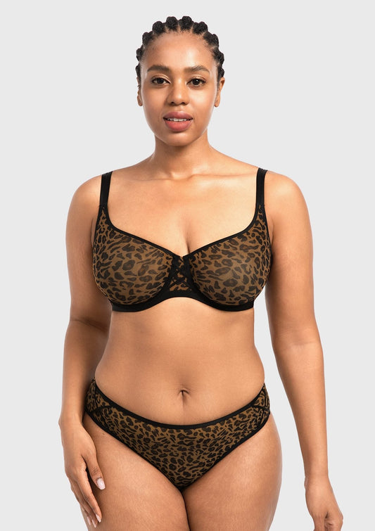 Lyra Sheer Mesh Multi-Way Unlined Balconette Bra