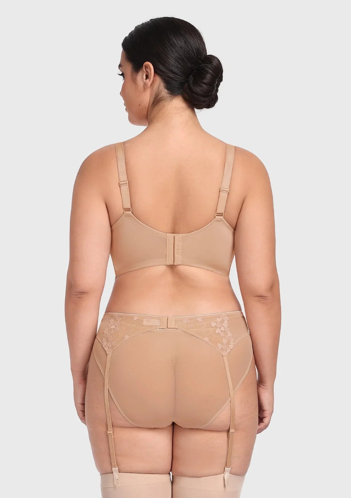 HSIA Renna Holiday Embroidered Pink Mesh Brief Underwear