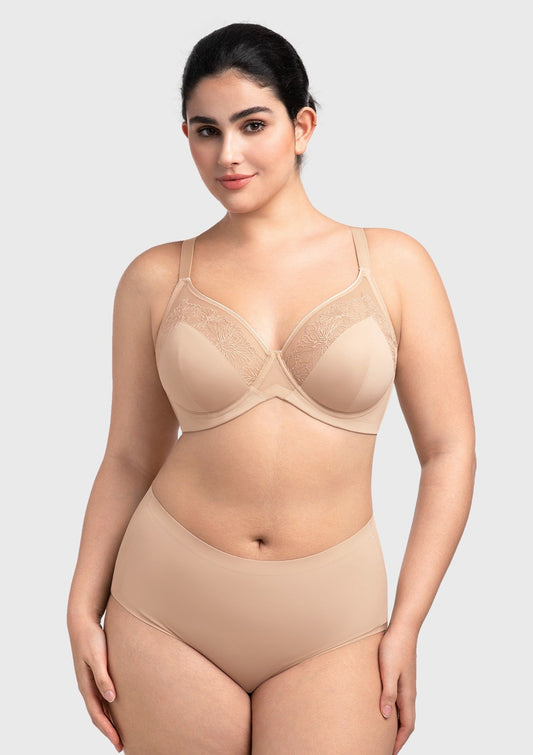 HSIA BloomStitch Floral Embroidery Underwire Bra 3/4 Cup Elegant Support Fit