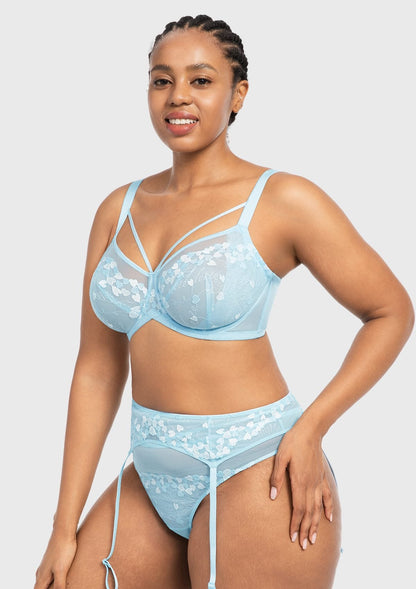 HSIA Renna Holiday Edit Embroidery Pink Lace Underwire Bra