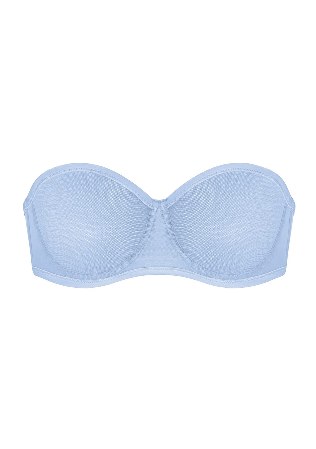 Bella Sheer Mesh Unlined Underwire Strapless Balconette Bra