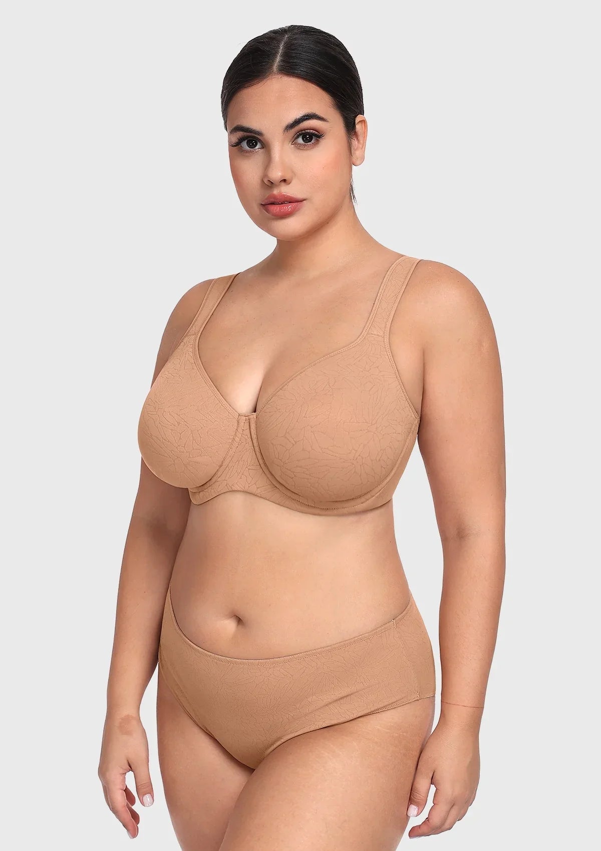 HSIA Joan Comfortzone Soft T-Shirt Full Coverage Unlined Unpadded Underwire Plus Size Minimizer Bra Everyday Bra