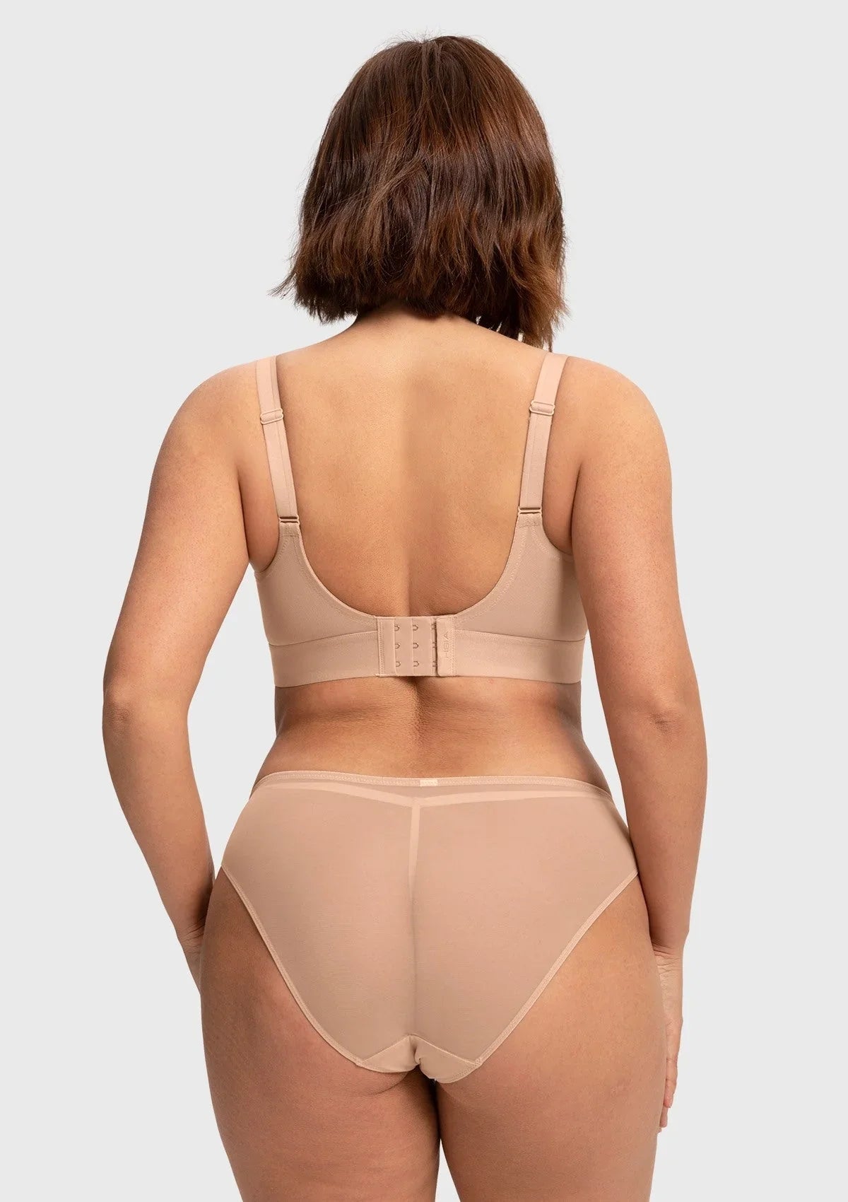 Serenata Flora Linear Lace Sheer Mesh Full Coverage Unlined Underwire Bra