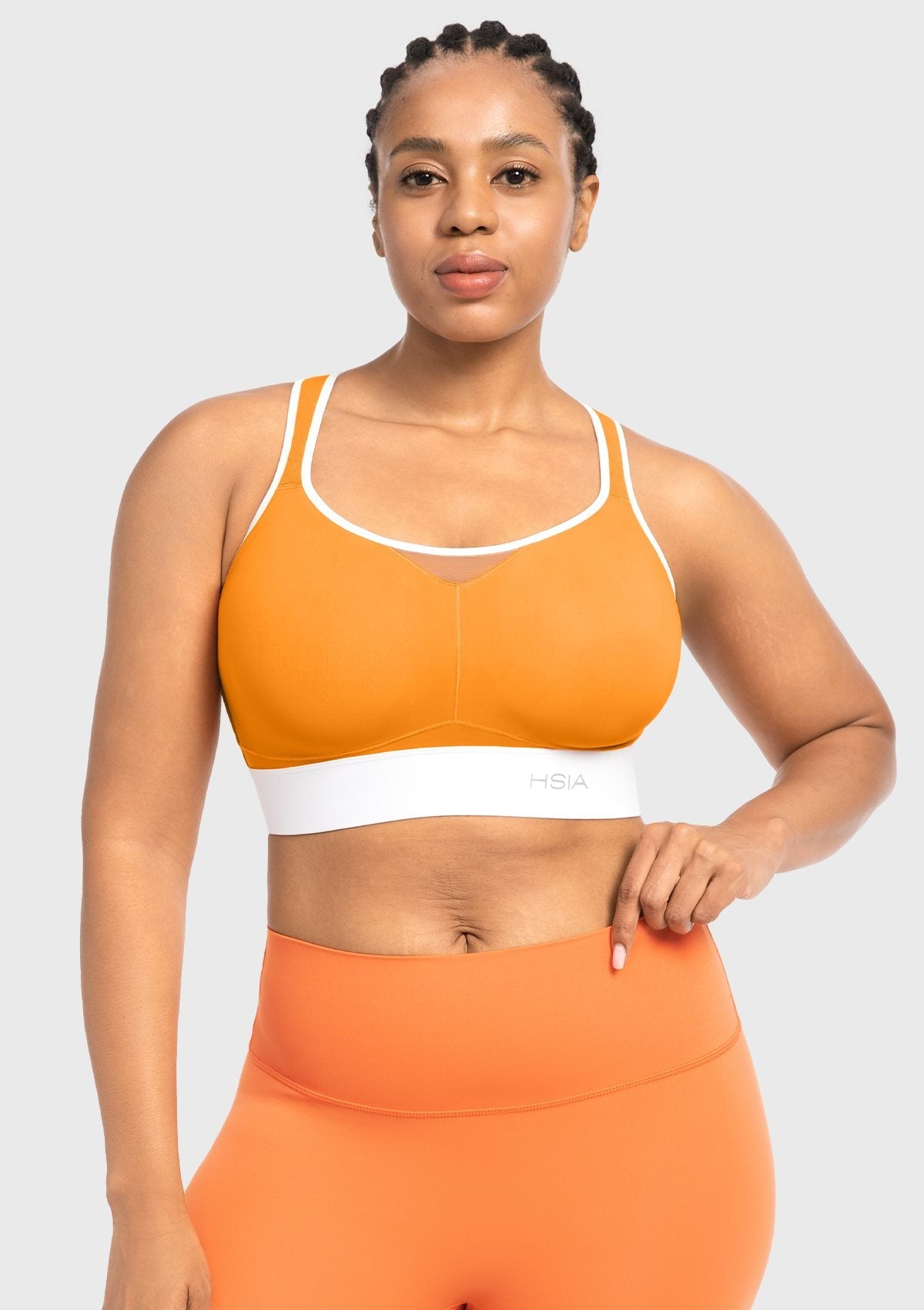 HSIA FlexCore High Impact Racerback Sports Bra Adjustable Support Full Coverage Fit