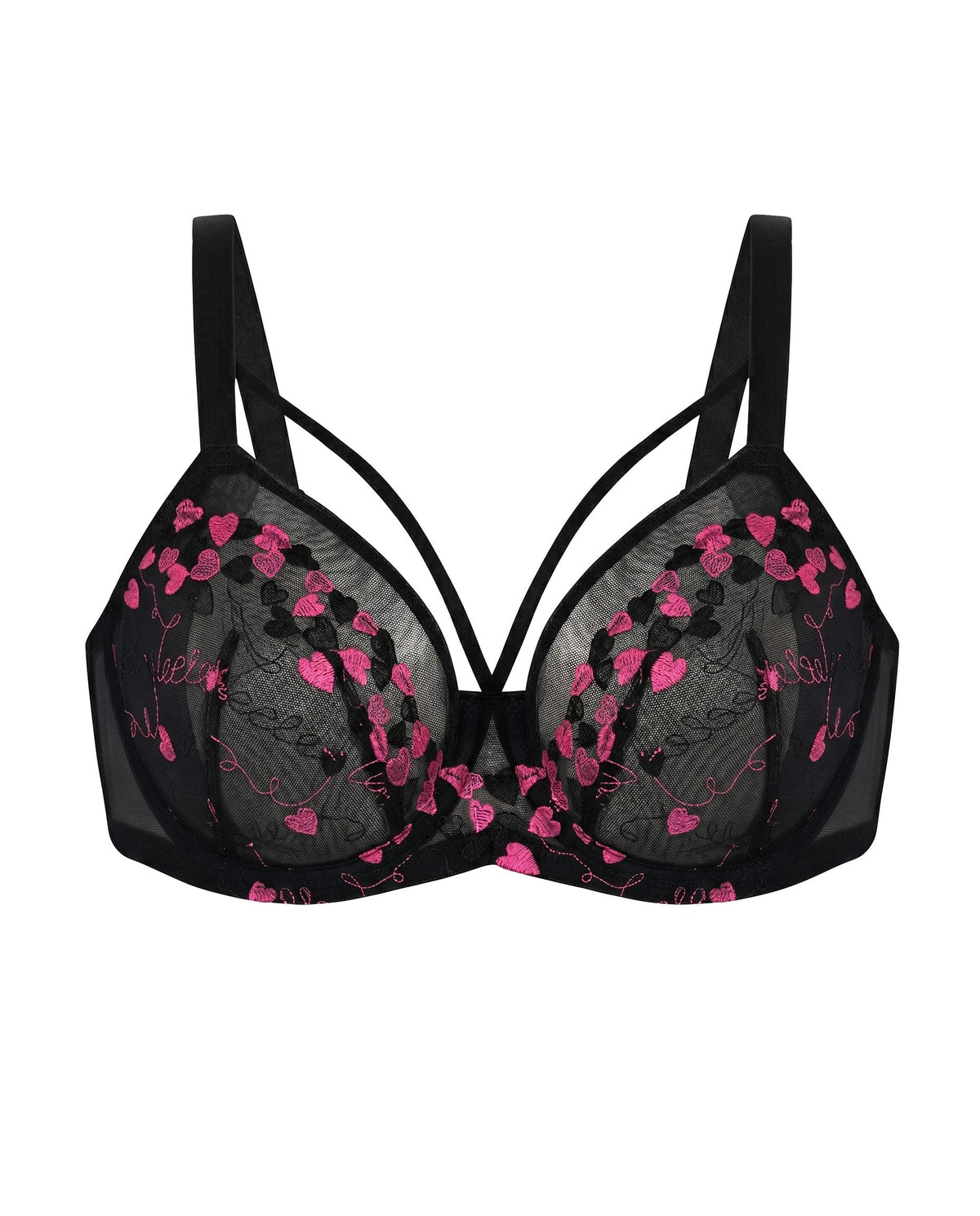 HSIA Renna Holiday Edit Embroidery Pink Lace Underwire Bra