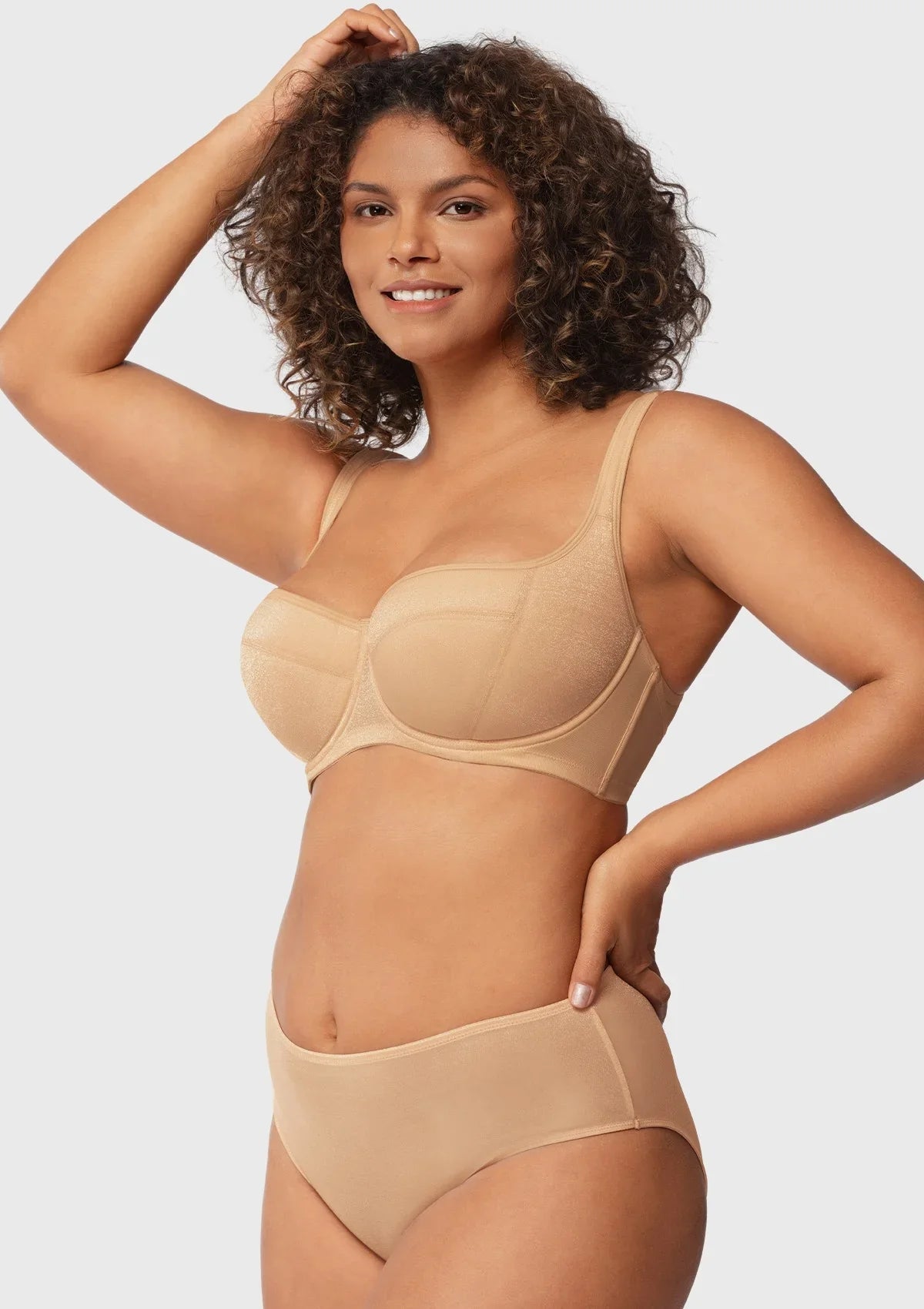 Starry Night Lightly Lined Lightly Padded Plus Size Balconette Bra