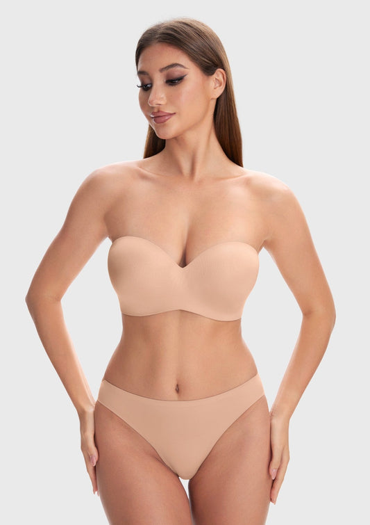 Breya Silicone-Free Seamless Push Up Strapless Bra