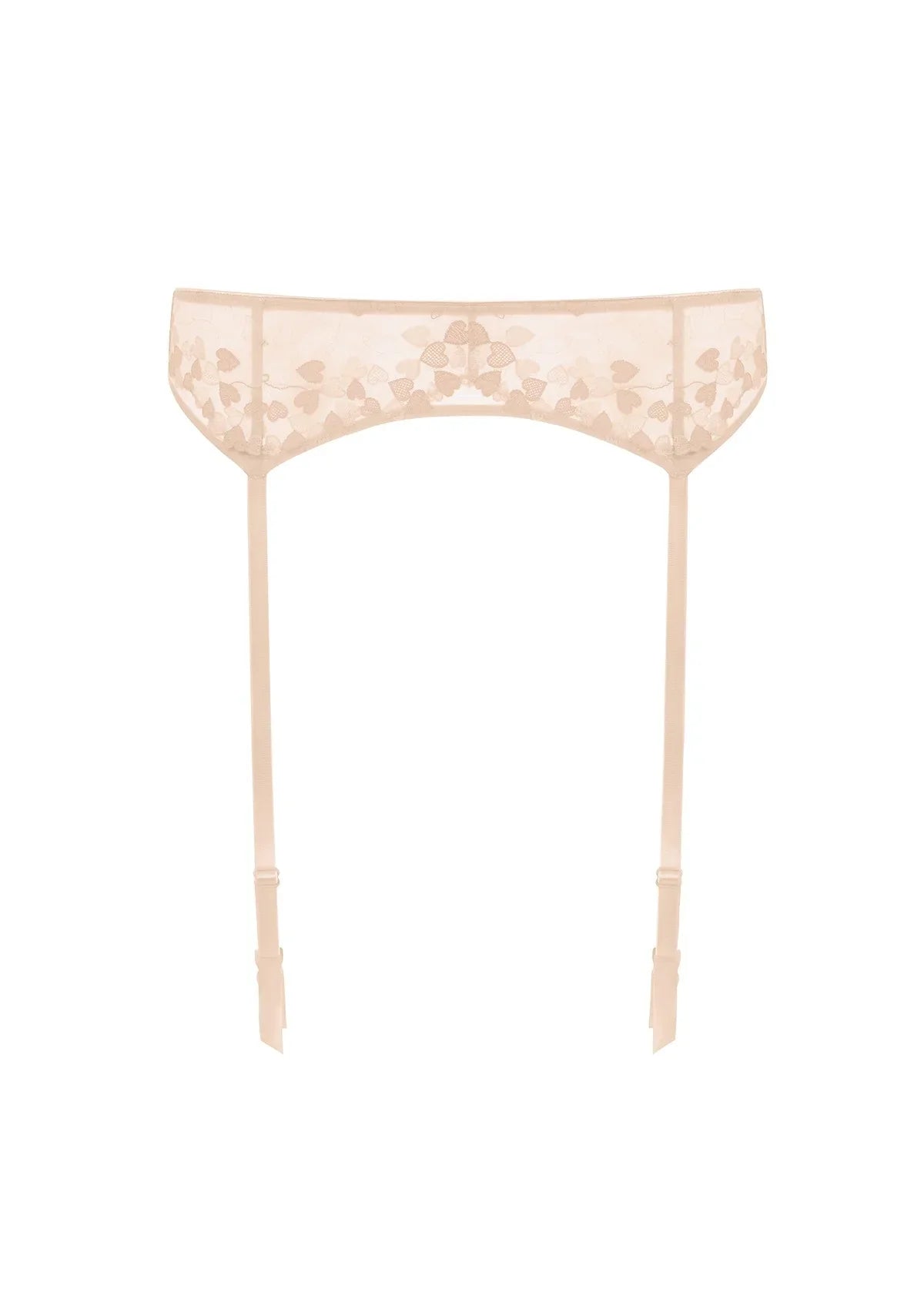 HSIA Renna Holiday Edit Embroidered Pink Garter Belt