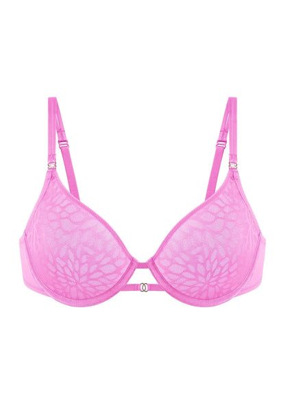 HSIA Vine Sexy Underwire Half-Cup Bra with Sheer Single-Layer Lace