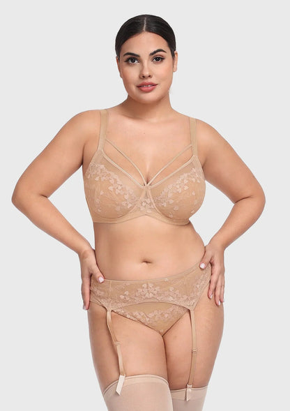 HSIA Renna Holiday Edit Embroidery Pink Lace Underwire Bra