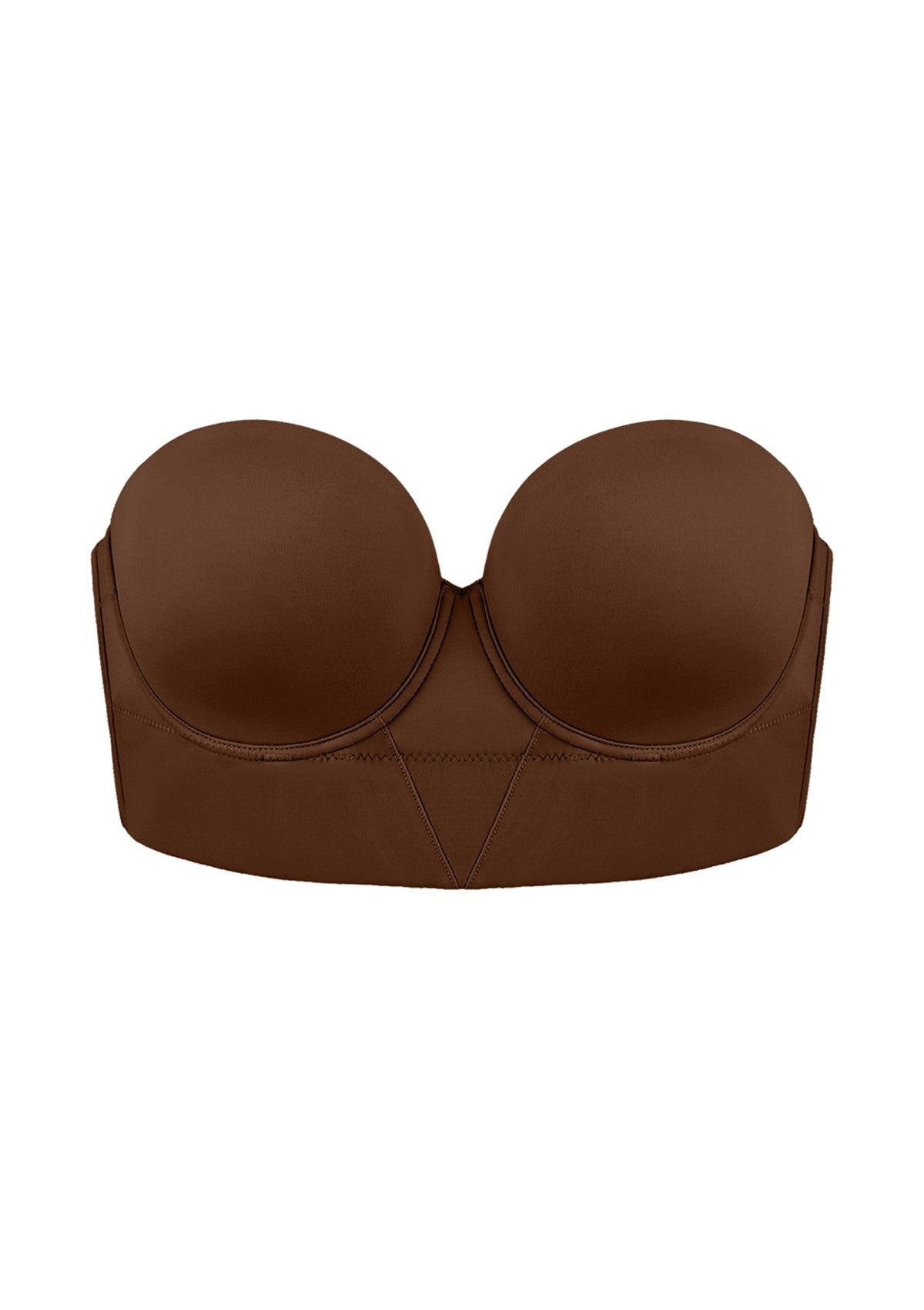 Daisy Smooth Beige Lightly Padded Longline Underwire Strapless Balconette Bra