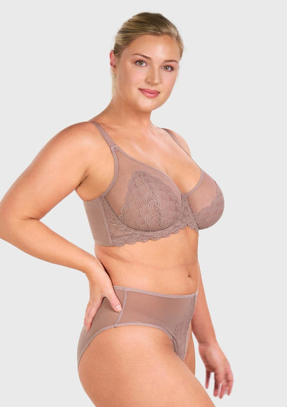 Mermaid Scales Lace Unlined Bra