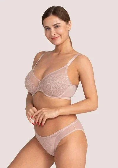 Enchante Lace Unlined Full Coverage Underwire Bra