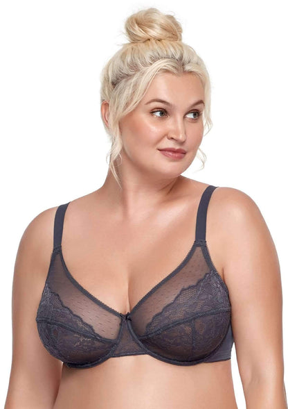 Enchante Lace Unlined Full Coverage Underwire Bra