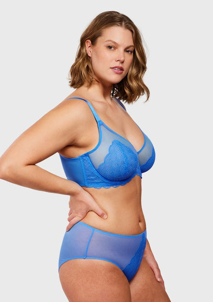 Mermaid Scales Lace Unlined Bra