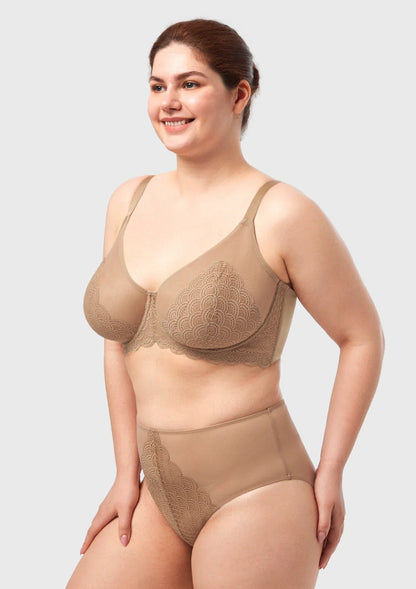 Mermaid Scales Lace Unlined Bra