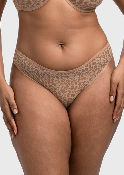 HSIA Leopard Wild High Stretch Briefs Soft Breathable Mesh Panty