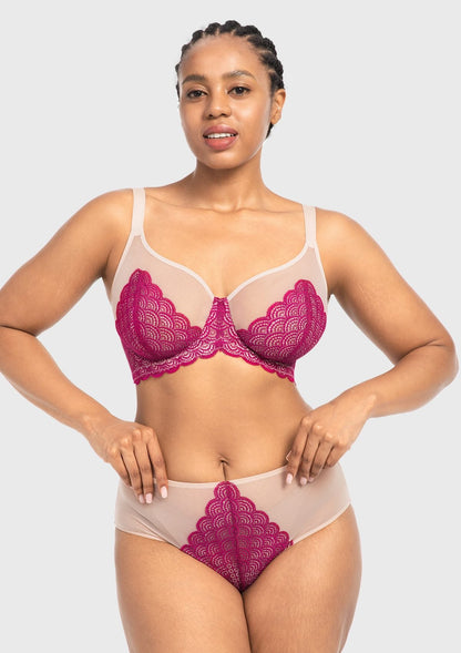 Mermaid Scales Lace Underwire Bra
