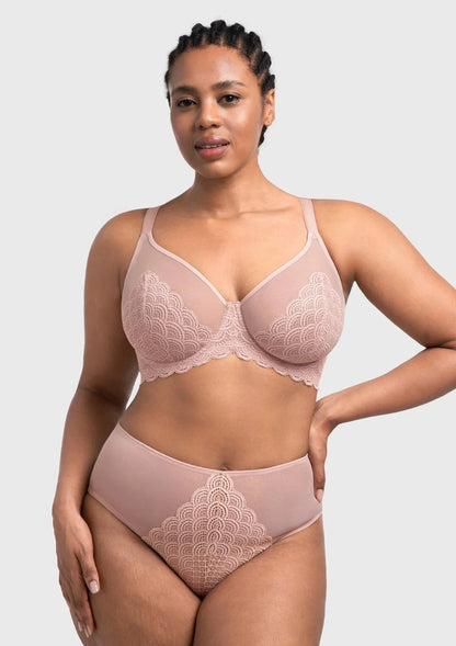 Mermaid Scales Lace Unlined Bra