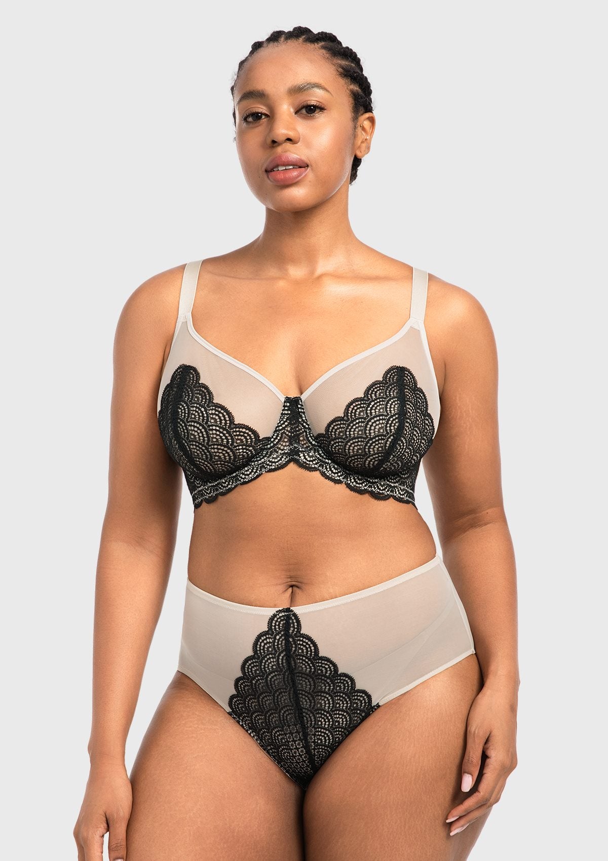 Mermaid Scales Lace Underwire Bra