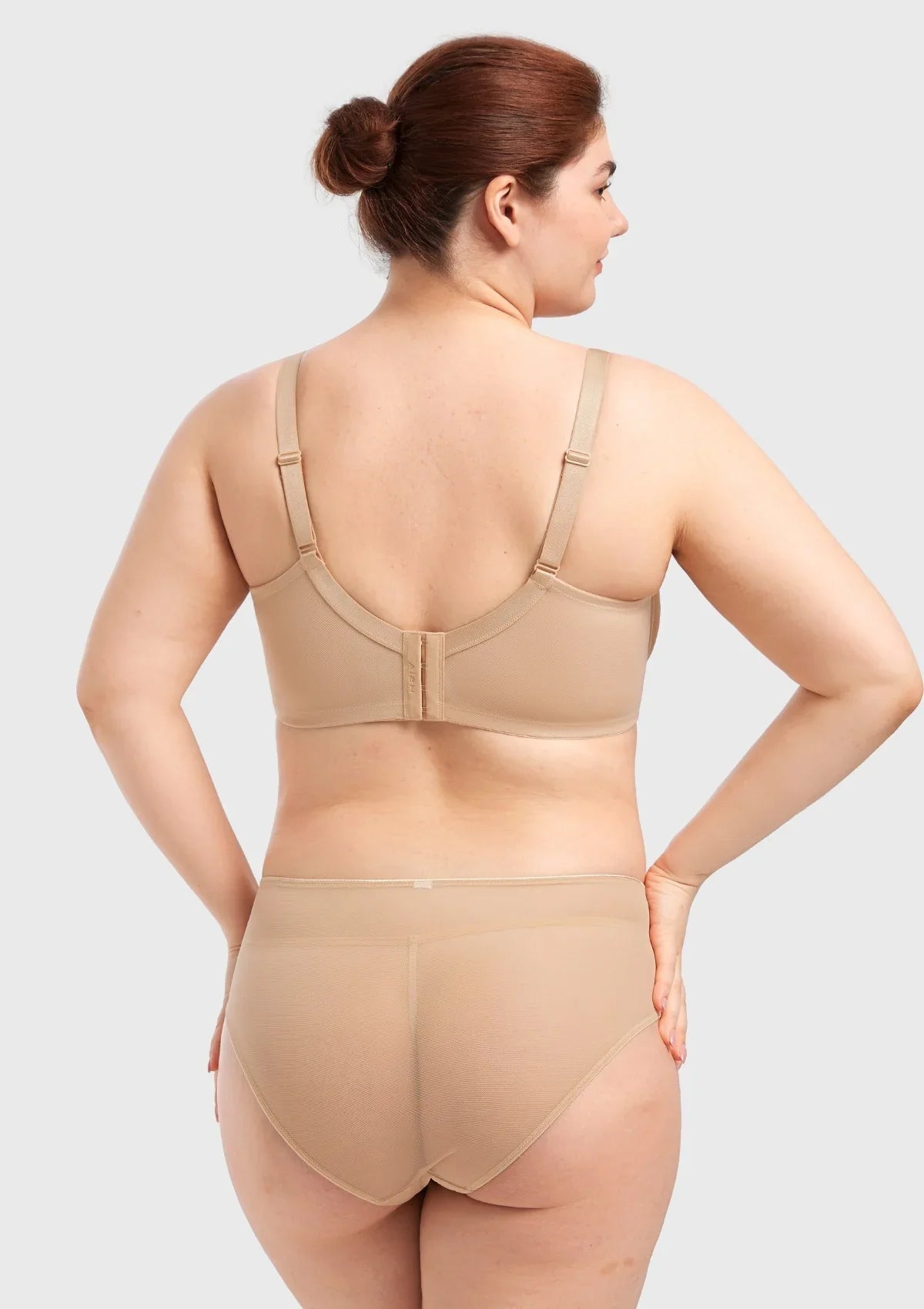 HSIA Pearl Shimmer Light Beige Unlined Plus Size Full Coverage Underwire Comfortable Bra