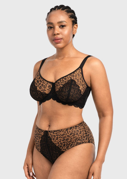 Mermaid Scales Lace Underwire Bra