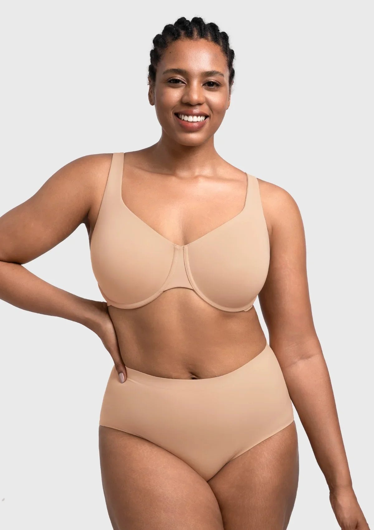 Full Coverage Plus Size T-Shirt Bra with Silky Satin Feel