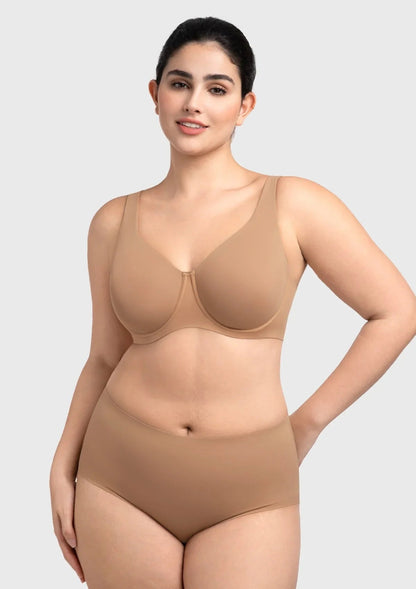 HSIA Esme Minimizer Bras for Women Plus Size Full Coverage No Padding Unlined T Shirt Bra Seamless Underwire Cool Comfort Daily Bras