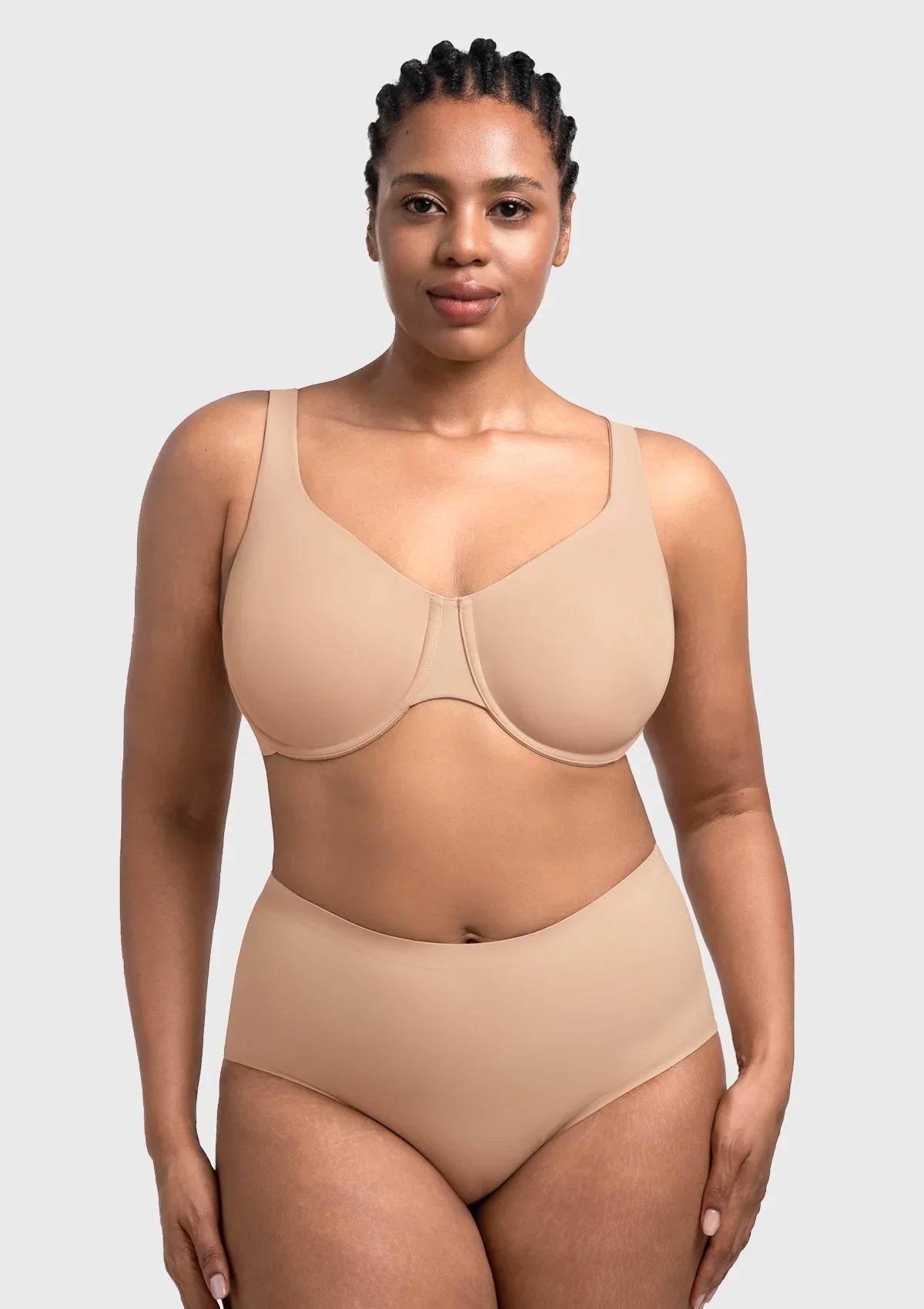 Full Coverage Plus Size T-Shirt Bra with Silky Satin Feel