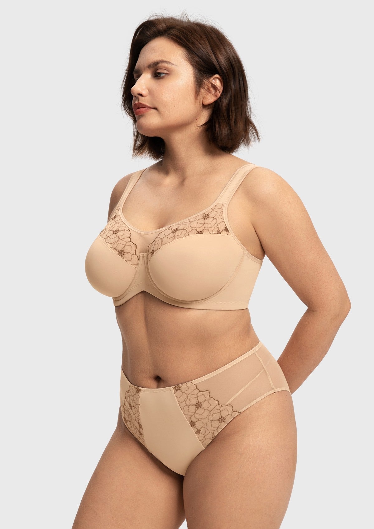 Dahlia Embroidered Lace Full Coverage Unlined Bra